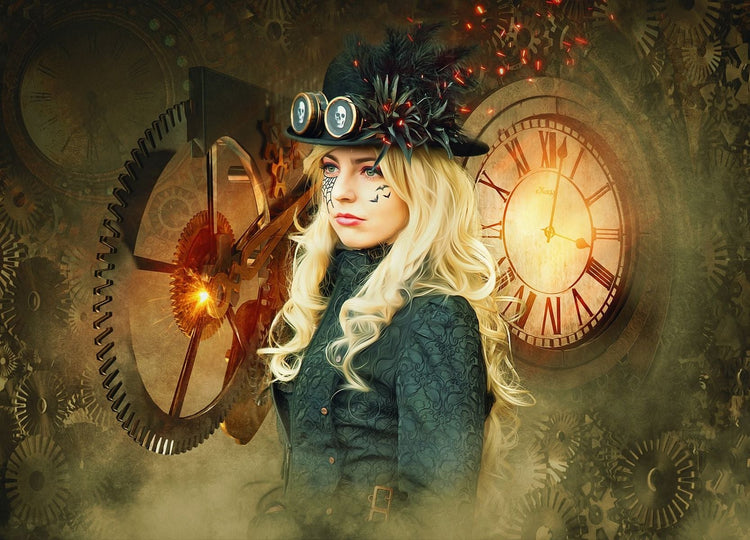 steampunk girl with goggle hat