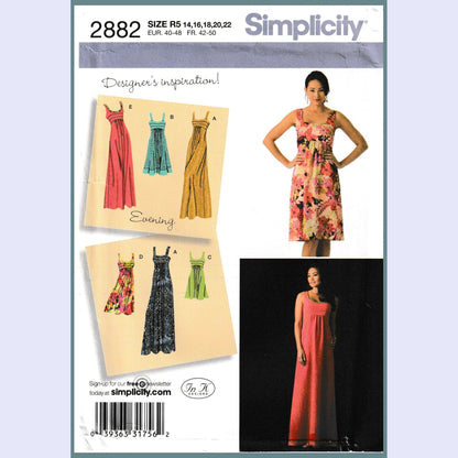 simplicity 2882r5 dress in three lengths 5 views