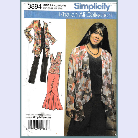 simplicity 3894aa skirt jacket top pants sewing pattern