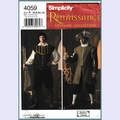 Simplicity 4059A men's renaissance costume pattern