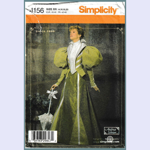 Simplicity 4156 Walking Suit  Costume Pattern Misses Size 14-20 Uncut