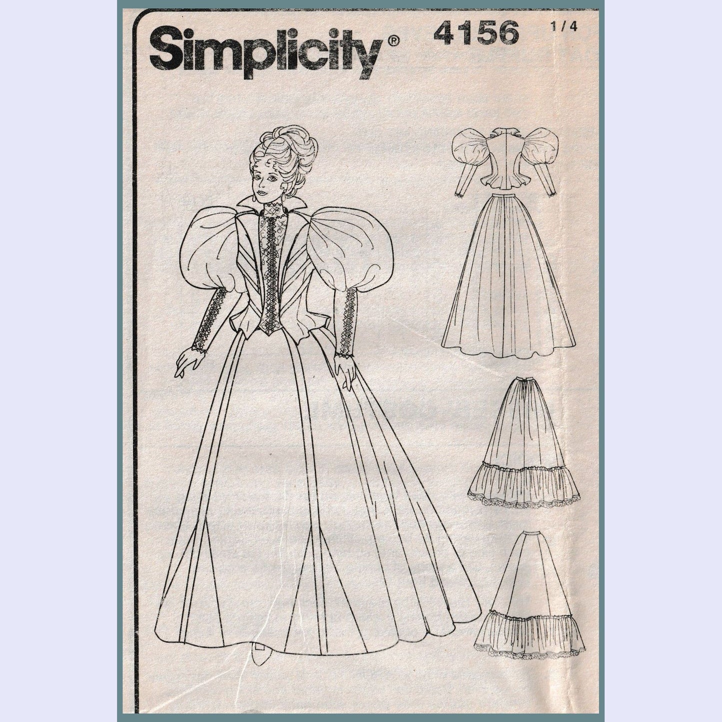 Patrón de traje de paseo Simplicity 4156 para señoras, talla 14-20, sin cortar