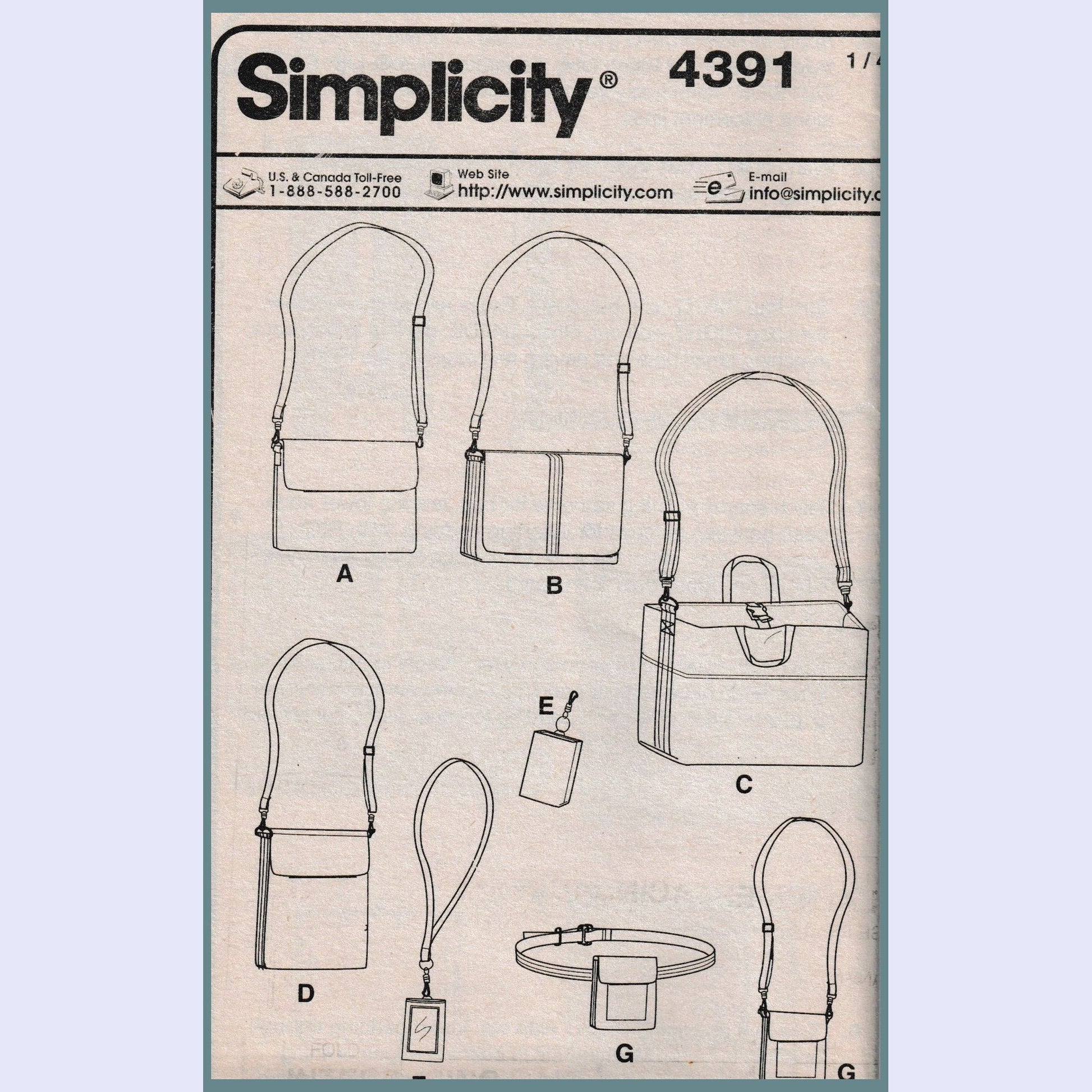 simplicity 4394 insert with front views