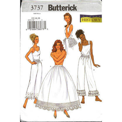 butterick 3737 12-16 petticoat pants bustle pattern