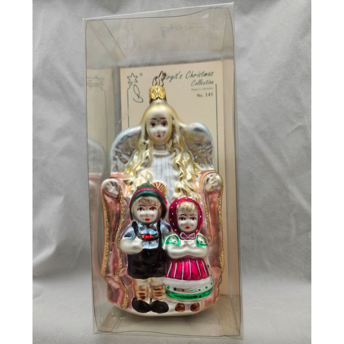 Inge-Glas Guardian Angel Ornament Birgit's Christmas Collection New