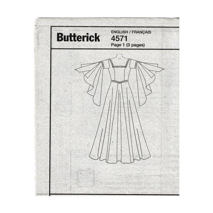 butterick 4571 insert with back view