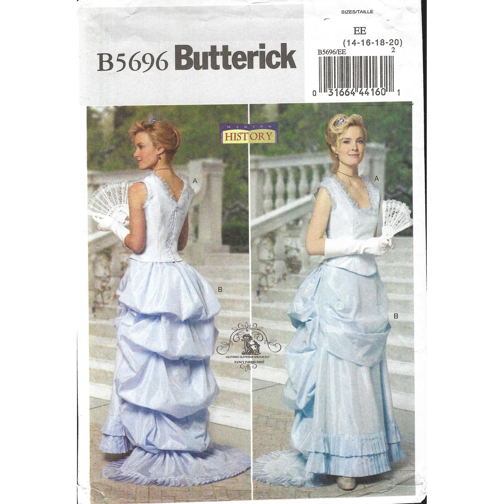 butterick b5696ee civil war era skirt and top 