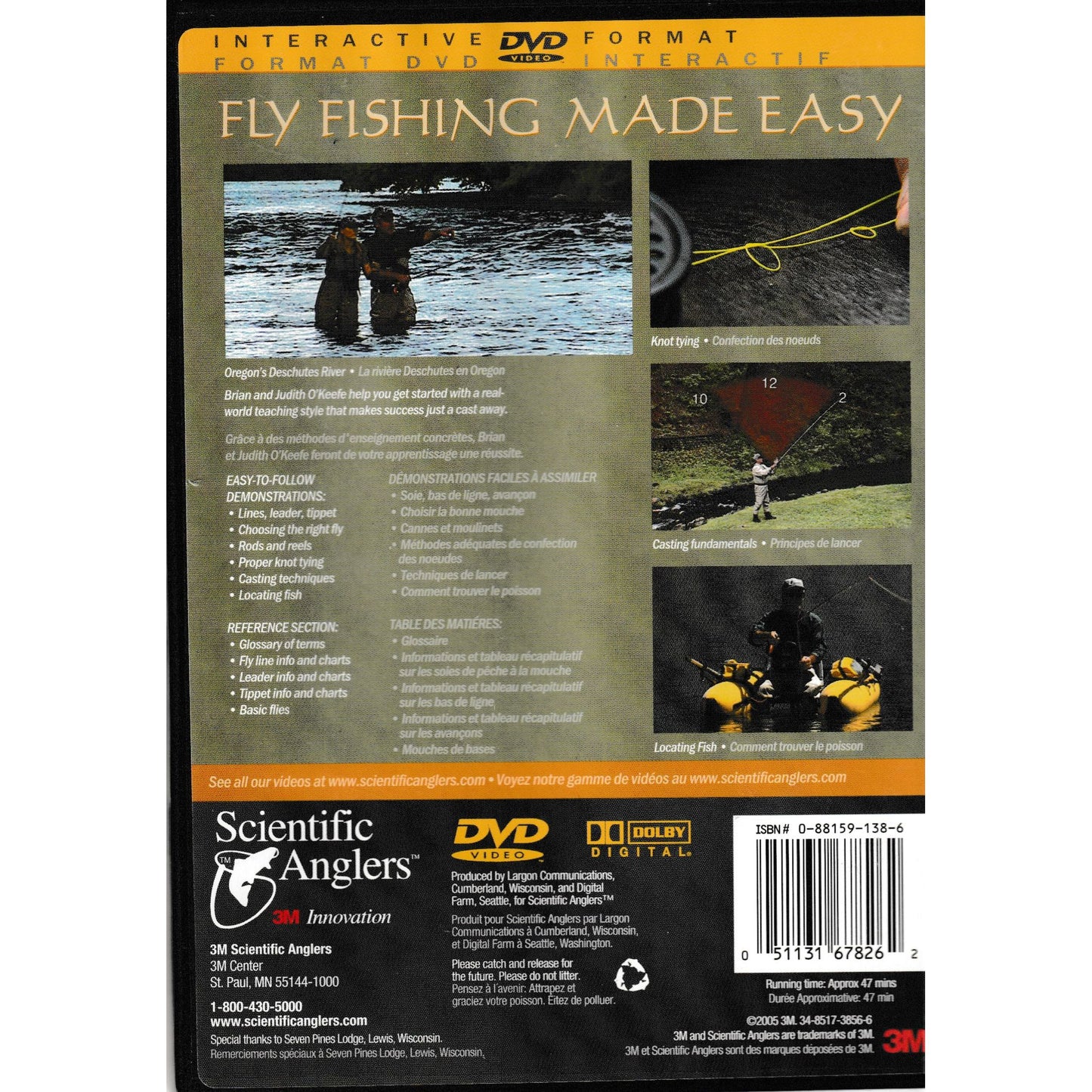 dvd contents with photos of people fishing