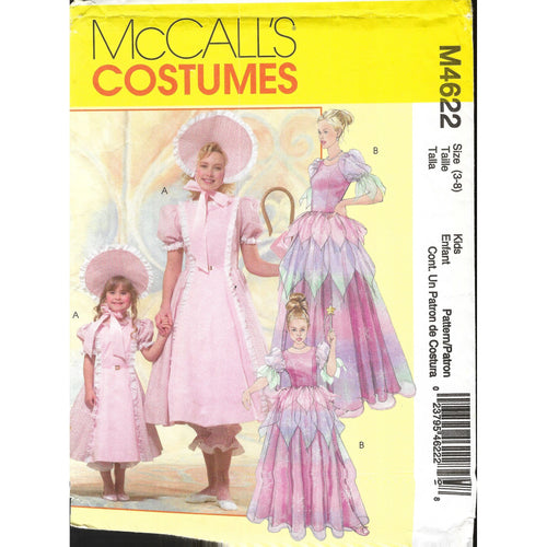 McCall's M4622 Girl's Little Bo Peep Costume Pattern Sizes 3-8 Uncut