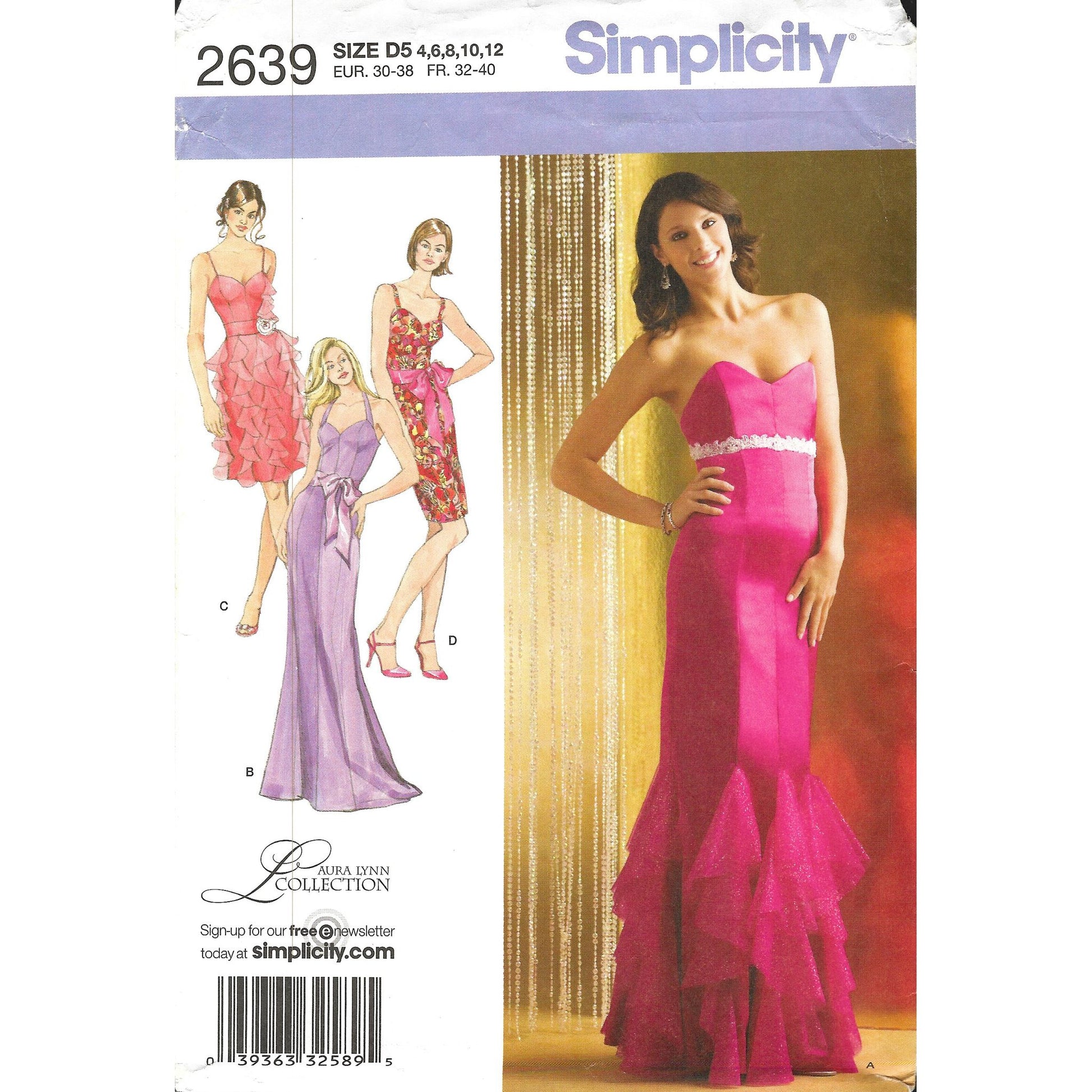 simplicity 2639d5 evening dress and gown