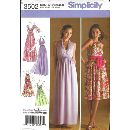 simplicity 3502r5 retro day or evening dress 